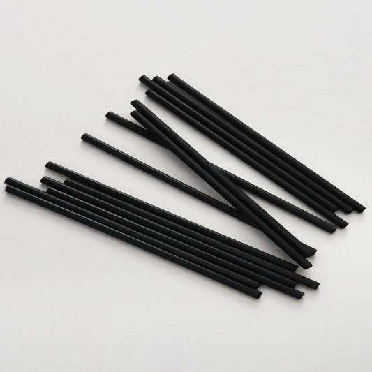 Thin Straight Straw Plastic Disposable Black Short Bar Cocktail Decoration Small Fruit Drink