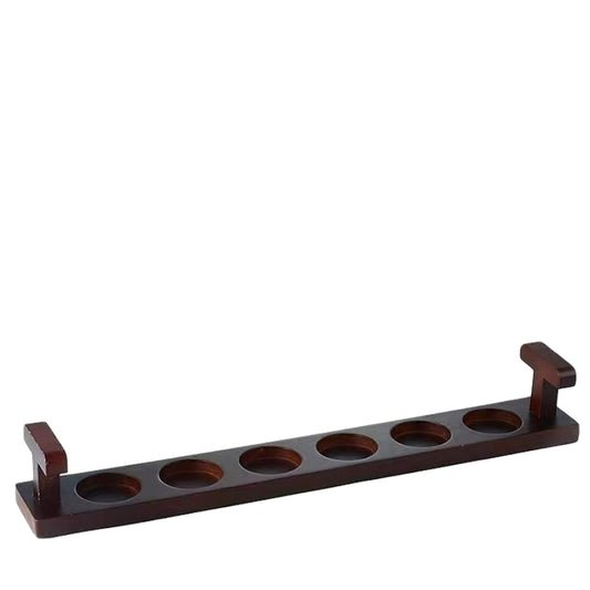 6 Hole Cup Holder-Handmade 23" Natural Shot Glasses Holder